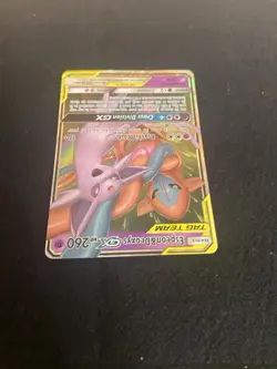 Pokemon Espeon & Deoxys GX TAG TEAM Ultra Rare Holo Card SM-Unified Minds 72/236 - Image 3