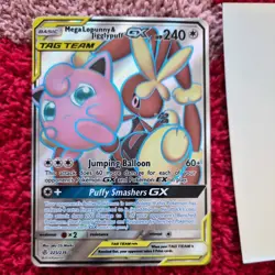 Pokemon TCG Mega Lopunny & Jigglypuff GX 225/236 Cosmic Eclipse Full Art LP - Image 1