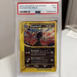 2003 Pokemon Aquapolis Houndoom Holo Graded 7 PSA - Image 3