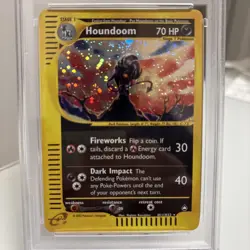 2003 Pokemon Aquapolis Houndoom Holo Graded 7 PSA - Image 4