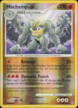 Pokemon - Machamp #31/130 - Diamond and Pearl Reverse Holo - Image 1