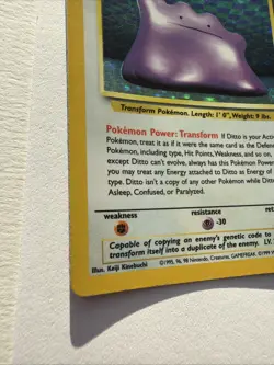Pokemon TCG Pokemon Ditto 3/62 Holo Rare 1999 Fossil Pokemon Vintage WOTC - Image 3