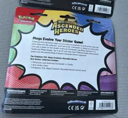NEW Pokemon Ascended Heroes - 3 Pack Tech Sticker Collection Gastly - Sealed - Image 2