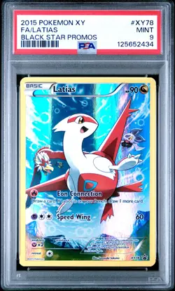 2015 POKEMON XY BLACK STAR PROMOS #XY78 FULL ART/LATIAS PSA 9 - Image 1