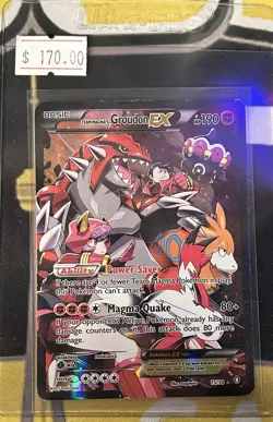 Team Magma's Groudon EX #15/34 Double Crisis Pokemon 2015 Creased - Image 1