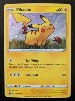 2020 POKEMON PIKACHU SWSH039 HOLO PROMO - Image 1