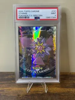 2000 Topps Chrome Pokemon Spectra Starmie #121 PSA 9 MINT - Image 1