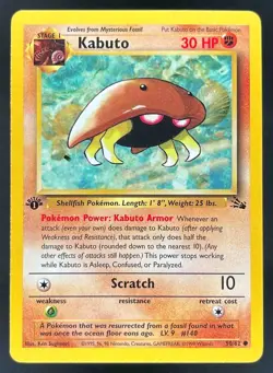 1999 POKEMON FOSSIL 1ST EDITION KABUTO #50/62 LOT (3) - Image 2