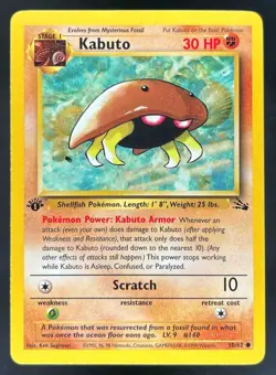 1999 POKEMON FOSSIL 1ST EDITION KABUTO #50/62 LOT (3) - Image 4
