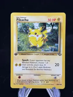Pikachu #60 1st Edition Jungle 1999 Pokemon LP ⚡ - Image 1