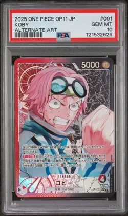 2025 One Piece Japanese Op11 Koby Alternate Art Leader - Image 1