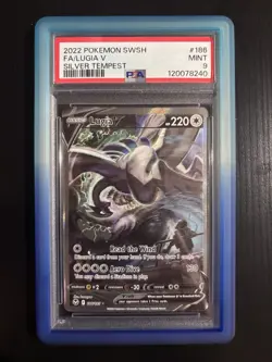 2022 Pokemon SWSH Silver Tempest Lugia v Alt Art #186/195 PSA 9 - Image 1