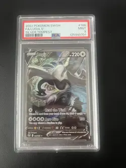 2022 Pokemon Lugia v Silver Tempest 186/195 Alt Art Ultra Rare PSA 9 Mint - Image 1