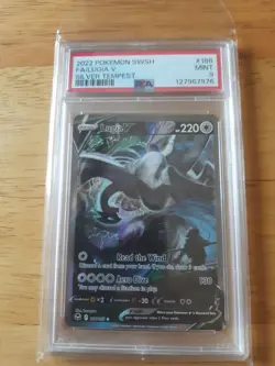 2022 Pokemon Lugia v Silver Tempest 186/195 Alt Art Ultra Rare PSA 9 Mint - Image 1