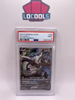 2022 Pokemon Lugia V (Alt Full Art) 186/195 SWSH Silver Tempest PSA 9 - Image 1