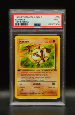 Mankey 1st Edition 1999 Pokemon Jungle #55 WOTC PSA 9 Newly Graded - Image 1