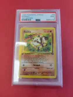 1999 Pokemon WOTC Jungle 1st First Edition #55 Mankey PSA 9 - Image 1