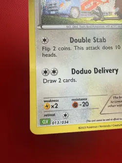 DODUO - CLV 013/034 Classic Collection Pokemon Card - HOLO - NM #699 - Image 4