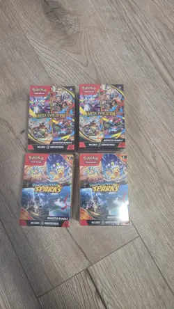 LOT Of 4 - 2x Mega Evolution + 2x Surging Sparks Booster Bundle, Sealed Pokemon - Image 1