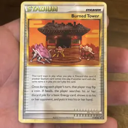 Burned Tower Stadium Trainer Pokemon HeartGold & SoulSilver Undaunted #71 2010 - Image 1