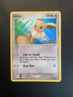 Pokemon Eevee 69/113 Reverse Stamped Holo Card EX Delta Species HP/DMG See Pics - Image 1