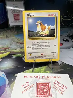 Pidgey Base Set Pokemon Card Vintage WOTC 57/102 - Image 1