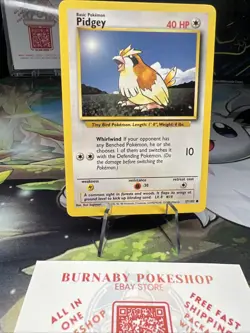 Pidgey Base Set Pokemon Card Vintage WOTC 57/102 - Image 3