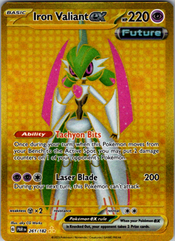 Iron Valiant ex 261/182 PAR Paradox Rift NM Gold Hyper Rare Pokemon Card - Image 1