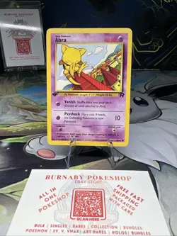 Abra 49/82 Team Rocket 1st Edition WOTC Vintage Pokemon TCG Card - Image 3