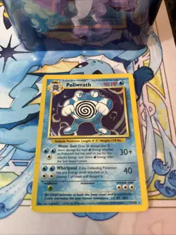 Poliwrath Base Set Pokemon TCG Card 13/102 Unlimited Holo Rare - Image 1