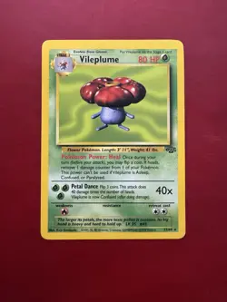 Vileplume 31/64 Non Holo Rare Jungle Pokemon Card DMG - Image 1