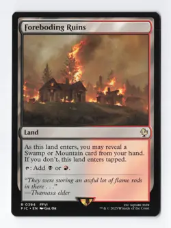 Foreboding Ruins Normal R Final Fantasy MTG Magic the Gathering Card NM - Image 1