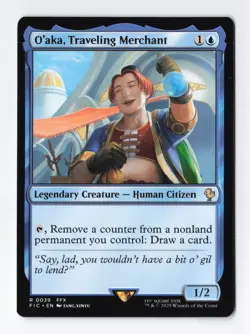 O'aka, Traveling Merchant Normal R Final Fantasy MTG Magic the Gathering Card NM - Image 1