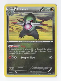 Fraxure 14/20 Holo Foil Rare BW Dragon Vault Pokemon Card TCG MP - Image 1