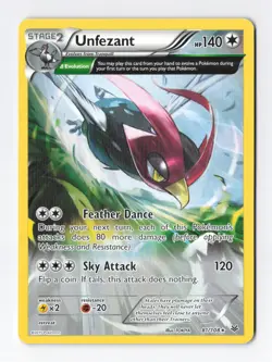 Unfezant 81/108 Regular Rare XY - Roaring Skies Pokemon Card TCG MP - Image 1