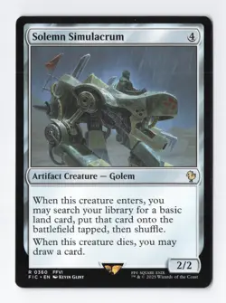 Solemn Simulacrum Normal R Final Fantasy MTG Magic the Gathering Card NM - Image 1