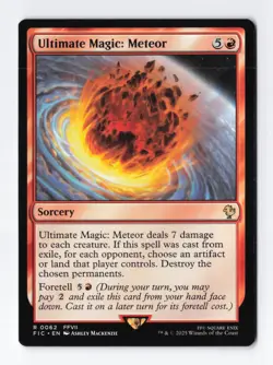 Ultimate Magic Meteor Rare Final Fantasy MTG Magic the Gathering Card NM - Image 1