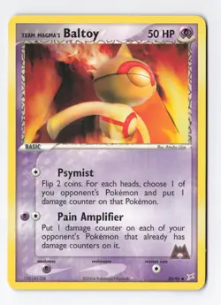 Team Magmas Baltoy 32/95 Regular Uncommon Team Magma vs Aqua Pokemon Card LP - Image 1