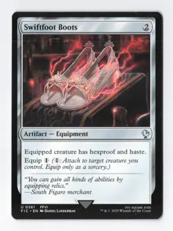 Swiftfoot Boots Normal U Final Fantasy MTG Magic the Gathering Card NM - Image 1