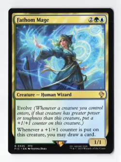 Fathom Mage Normal R Final Fantasy MTG Magic the Gathering Card NM - Image 1