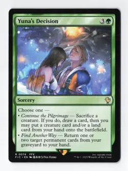 Yuna's Decision Normal R Final Fantasy MTG Magic the Gathering Card NM - Image 1