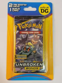 Pokemon Unbroken Bonds DG 2 Mini Booster Packs + 1 Bonus Card NEW - Image 1