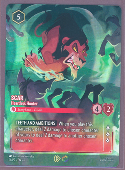 Lorcana Scar - Heartless Hunter Enchanted 14/P2 Store Championship Promo Holo - Image 1