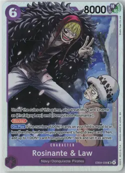 Rosinante & Law EB04-038 SR - THE AZURE SEA'S SEVEN ENGLISH OP14 - One Piece TCG - Image 1