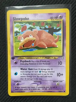 Pokemon Neo Genesis First Edition Slowpoke 73/111 - Image 1