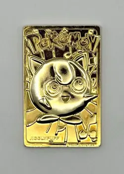 Vintage 1999 Pokemon 23K Gold Plated Trading Card Jigglypuff (No Box or Ball) - Image 2