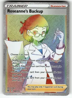 Roseanne's Backup (Secret) 180/172 SWSH09: Brilliant Stars LP Pokemon Card TCG - Image 1