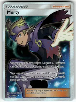 Morty (Full Art) 212/214 SM - Lost Thunder LP Pokemon Card TCG - Image 1