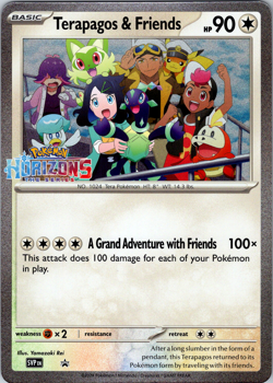 Terapagos & Friends Pokemon OVERSIZE Card 2024 SVP Black Star Promo Jumbo - Image 1