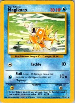 Pokemon Card - Magikarp Base Set (Shadowless) 35/102 Uncommon - Image 1